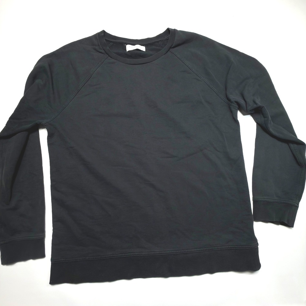 Everlane French Terry Crewneck Sweatshirt Men's Large Black 100% Cotton